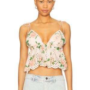 MAJORELLE Pink Floral Crop Top